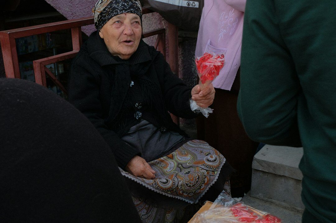 old woman telling story