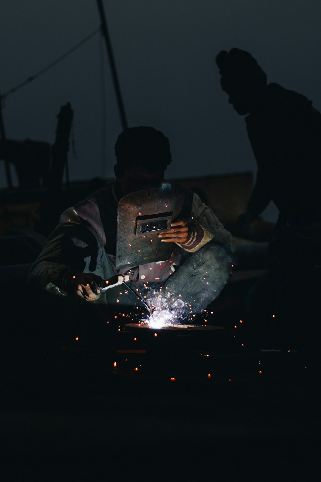 Danish craftsman working with wood in his workshop