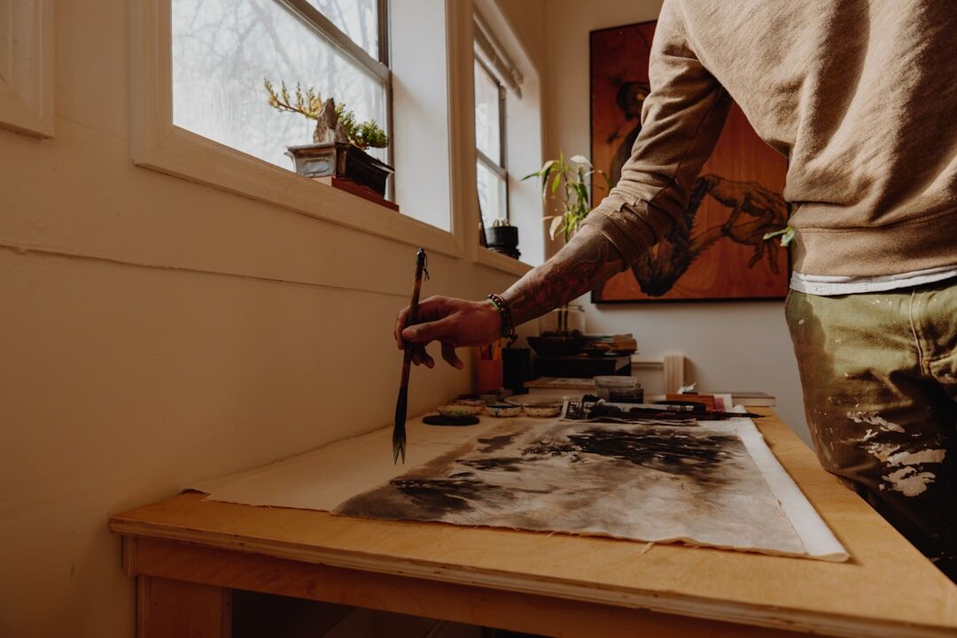 artist in studio