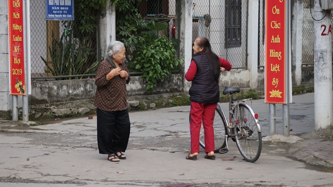 neighbors chatting on street