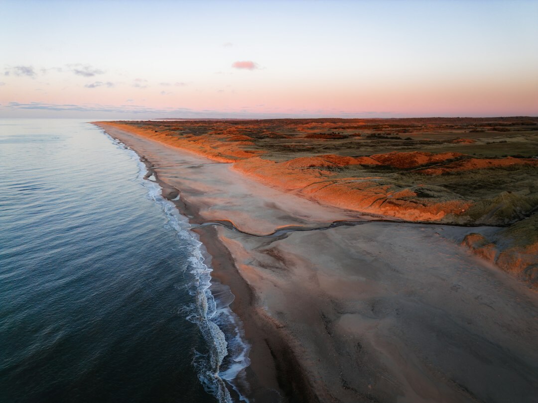 danish coast at sunset